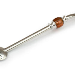 Bombilla aus Edelstahl mit Porzellan-Dekor