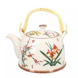 Teekanne mit Sieb 900 ml - Blumendekor